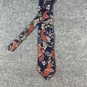 VTG Botany 500 Tie 4" X 56 1/4" Blue/Red Paisley Floral Allover